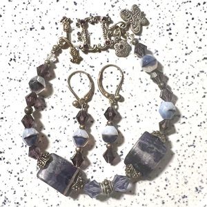 Shades of Lavender Bracelet & Earring Set